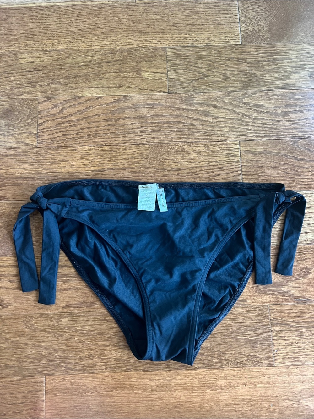 Calvin Klein Black Tie-Side Bikini Bottoms